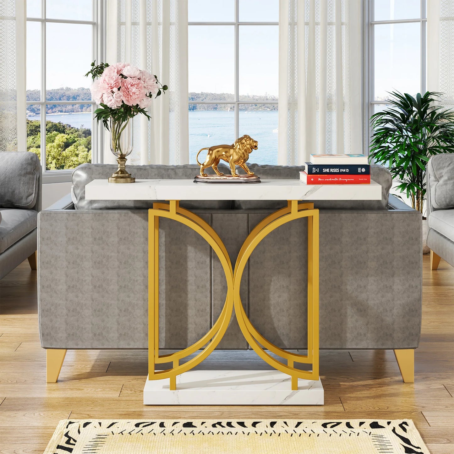 Tribesigns Gold Console Table